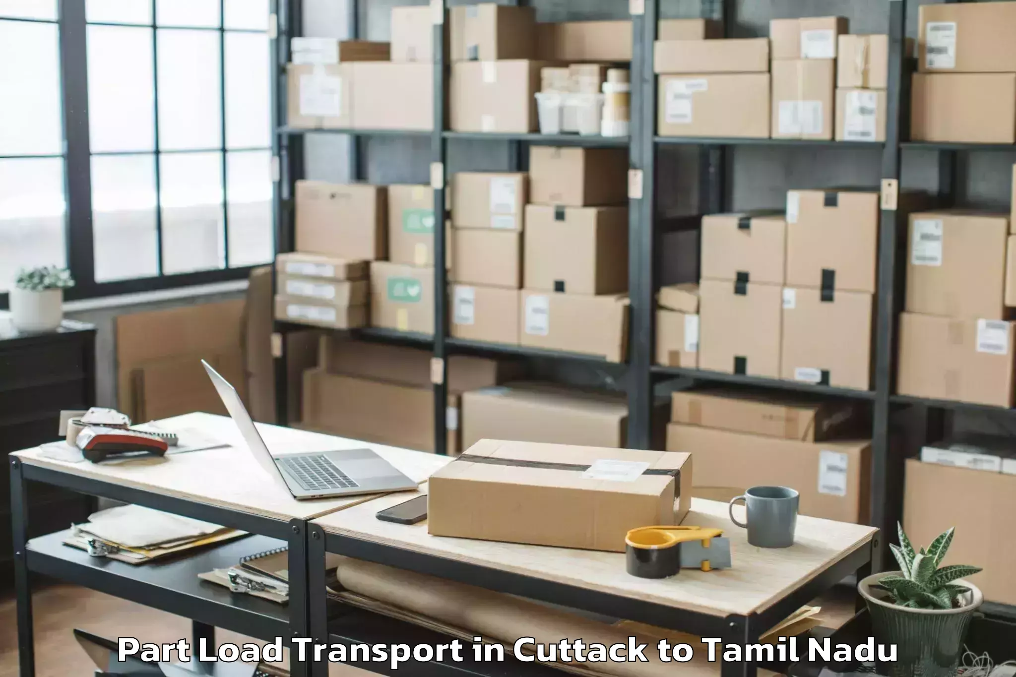 Top Cuttack to Tiruchirappalli Part Load Transport Available